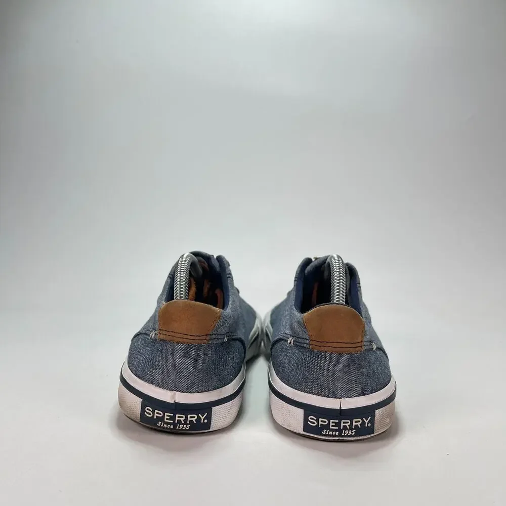 Sperry Striper II CVO Blue Canvas Classic Low Top Sneakers STS18298 Men's Sz 9.5